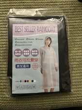 Best Seller Raincoat Reusable Waterproof Black One Size