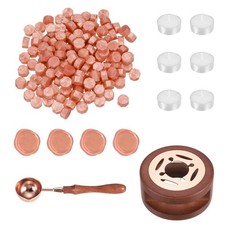 Wax Seal Kit, 150 Wax Beads, Candles, Orange Red