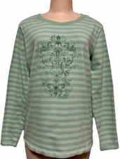 Sonoma womens top size L vintage green cotton...