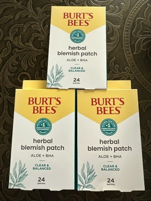 Burt's Bees Herbal Blemish Patch w/ Aloe + BHA 72 Patches Clear & Balanced