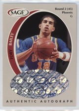 1998 SAGE Authentic Auto Platinum 7/30 Toby Bailey #A1 Auto 3c7