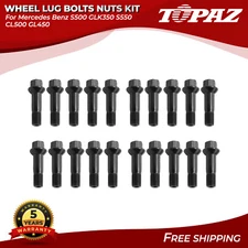 20 PCS Wheel Lug Bolts Nuts Kit for Mercedes Benz S500 GLK350 S550 CL500 GL450