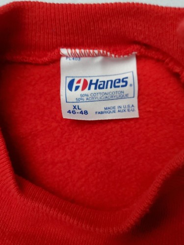 Vintage 80er Seton Kinder Schule Sweatshirt Erwachsene Large rot Baumwollmischung, USA - Bild 7 von 7