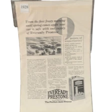 Vintage 1918 Eveready Prestone 9 Points of Superiority Ad Advertisnent