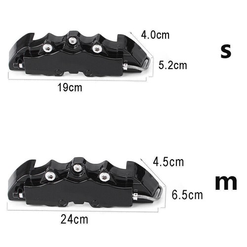 4X Front Rear Car Disc Brake Caliper Covers Part Universal For 14-17" Wheel - Picture 2 of 7
