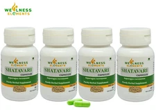 Shatavari Capsules For Womens Health Combo Pack of 4 x 60 x 500 mg Veg. Capsules