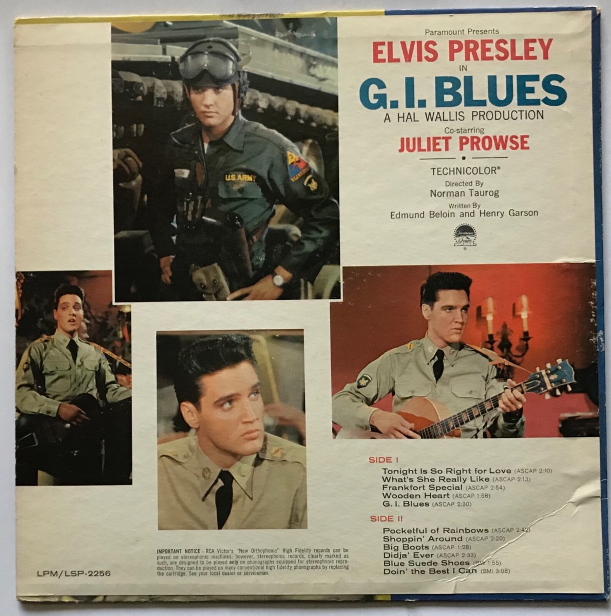 Elvis Presley - G.I. Blues - 1960 - Mono Long-Play 1S/1S
