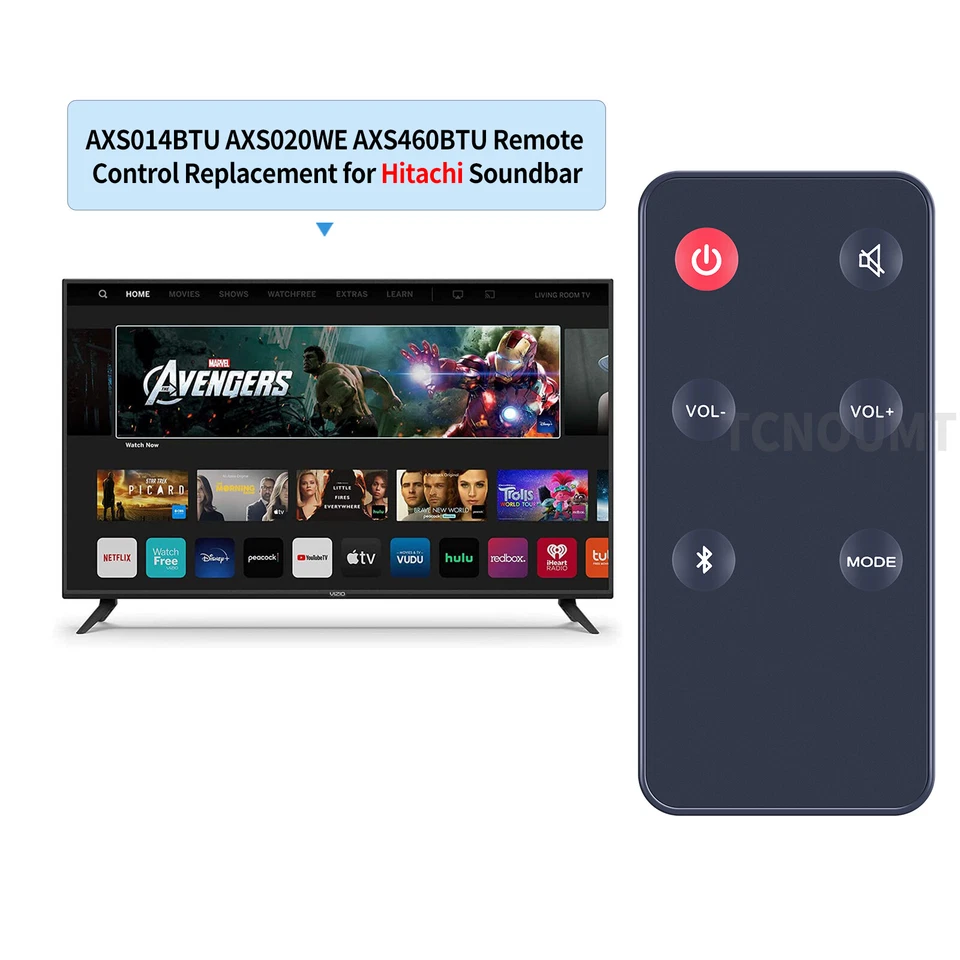 Replacement Remote Control For Hitachi Soundbar AXS014BTU AXS020WE AXS460BTU - Image 2 of 4
