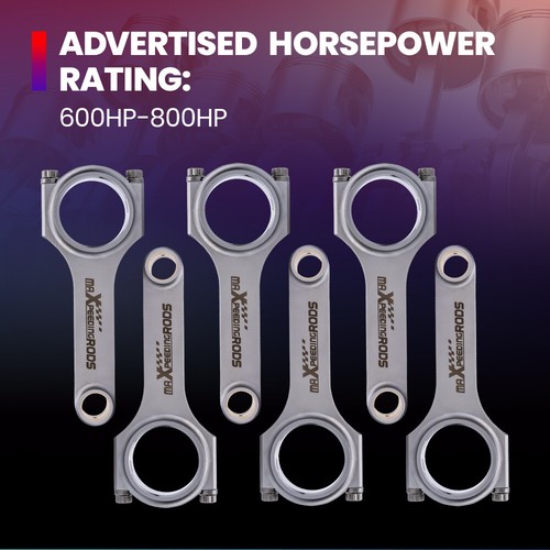 6 Pieces Connecting Rod Rods For Mitsubishi 6G72 3000GT Conrods ARP 2000 Bolts - Picture 2 of 12