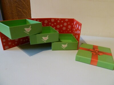 JENNY WREN UNGEWÖHNLICHE SCHOKOLADEN-GESCHENKBOX - ÖFFNET SICH, UM REGALE FREIZULEGEN - AUFBEWAHRUNG - LEER