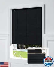 UNISHADES No Tools No Drill Cordless Mini Blinds, 100% Privacy L-Shaped Blade