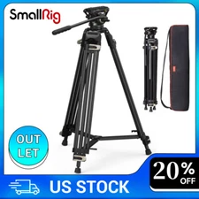 SmallRig Video Tripod System,74" Heavy Duty Tripod w/ 360 Degree Fluid Head 3751