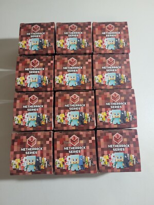 Minecraft Mini Figures NETHERRACK Series 3 Complete Set - Lot Of 12 Box New 