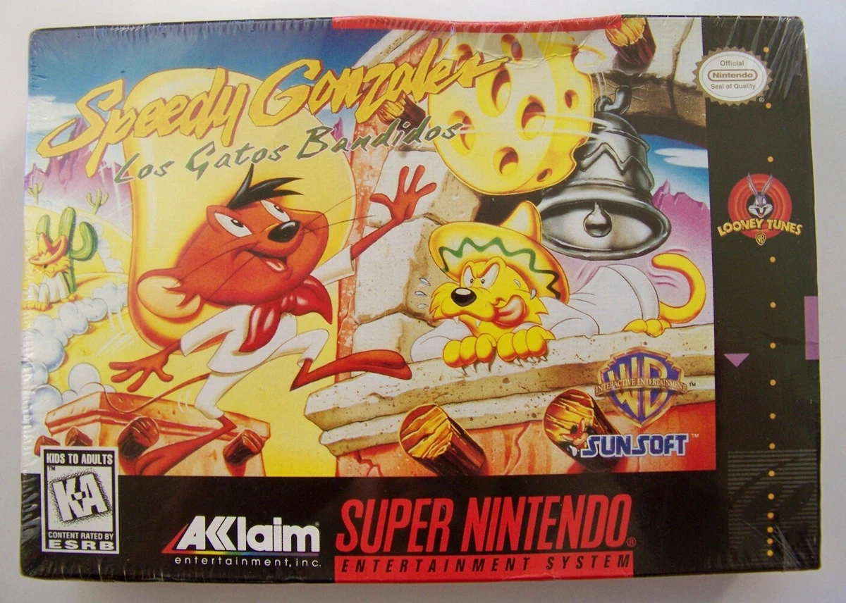 NEW Super Nintendo Speedy Gonzales Los Gatos Bandidos SNES game Factory  Sealed