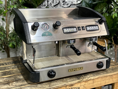 EXPOBAR ELEGANCE 2 GRUPPEN EDELSTAHL ESPRESSOMASCHINE KOMMERZIELL
