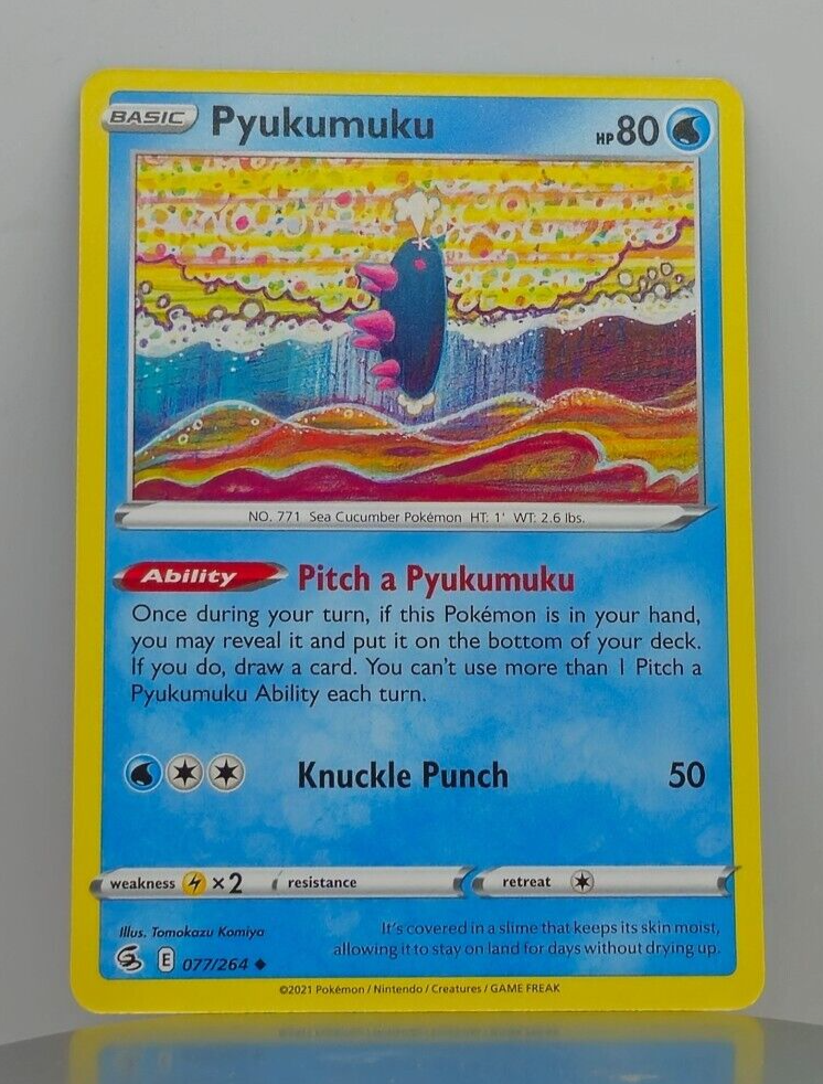 pyukumuku pokemon card Pyukumuku (53/214) [Sun & Moon: Unbroken Bonds] Moderately Played Reverse Holofoil