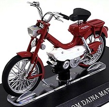 Motom Daina Matic 50 Cc 1968 Ciclomotore Moto Rosso 1:18 Atlas