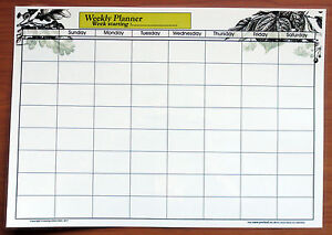 Weekly Planner Wall Chart