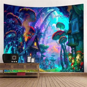 Fairytale Mushroom World Tapestry Wall Hanging Art Decoration Wall Tapestry Dec Ebay