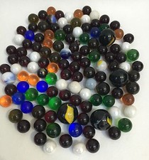 Glass Marbles Lot in Various Colors, Styles and Designs RF354
