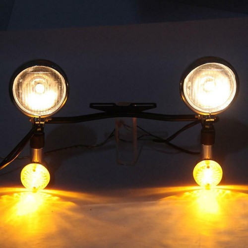 Passing Turn Signal Light Bar For Harley Dyna Sportster Softail - Picture 2 of 10