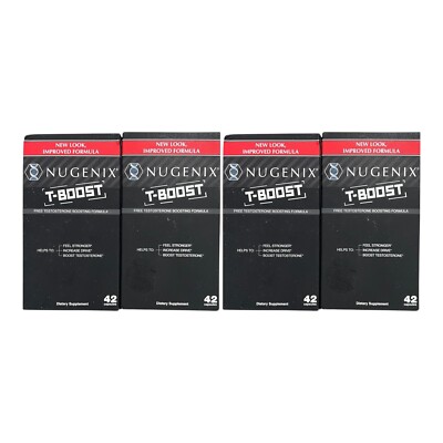 LOT OF 4 Nugenix T-BOOST 42 Ct Test Booster EXP03/2026+ NEW FAST SHIPPING
