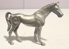  Classic HUDSON PEWTER Horse Figurine-Standing Alone-Sculptured Metal - Made USA