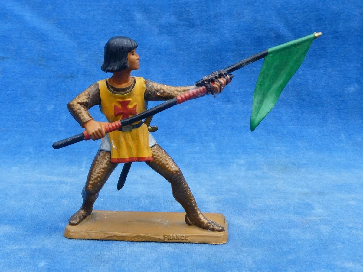 Chevalier Lance Et Armure Sur Cheval a Robe Starlux Ref 6102