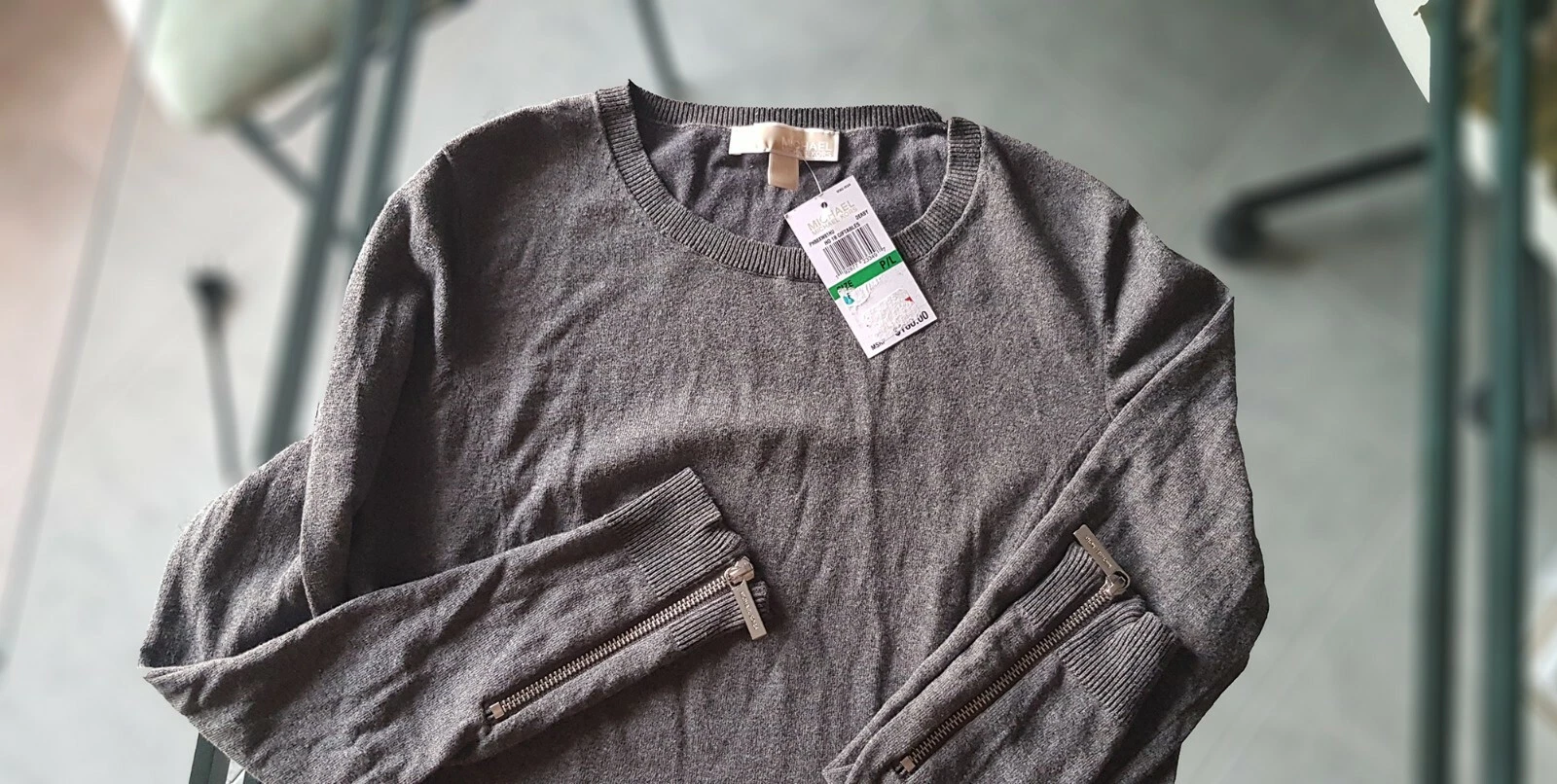 NUOVO ABITO PULLOVER MICHAEL KORS donna grigio bianco viola nero maglia XS L M $160