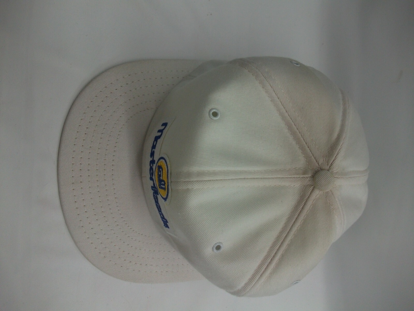 Master Feeds Patch Hat Vintage White Snapback Bas… - image 9