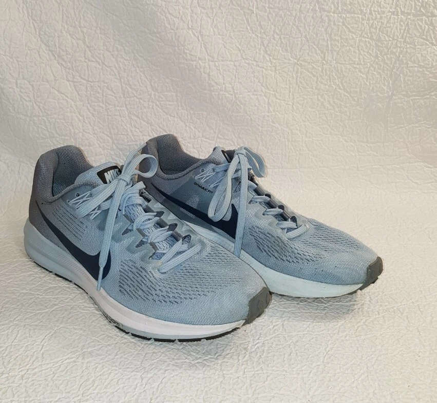 NIKE Womens Air Zoom Structure 21 904701 400 Gray Blue Running Shoes Size 8