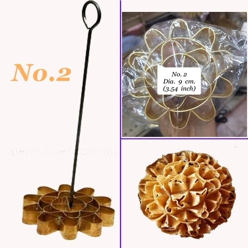 Dok Jok Brass Mold Thai Lotus Cookies Maker Tradition Dessert Kitchenware 5 size - Picture 27 of 74
