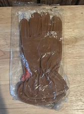 New NWT Mens Marlboro Unlimited Gear Brown Leather Gloves Size L/XL Work Riding
