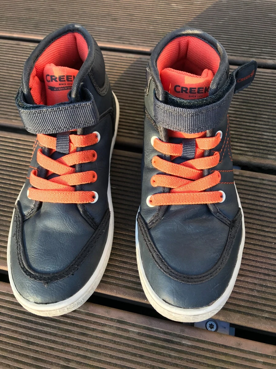 SNEAKERS CREEKS T 32 OCCASION BLEU ORANGE eBay