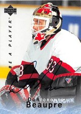 Don Beaupre autographed Hockey Card Toronto Maple Leafs 1996 Upper Deck BAP #S96