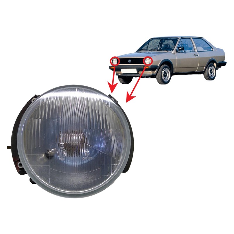 Faro Fanale Anteriore Volkswagen Polo da 1981-1990 Destro=sinistro 30910 Depo - Immagine 1