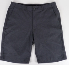 Pebble Beach Golf Shorts Mens 34 Dry Luxe Performance Gray Flat Front Stretch