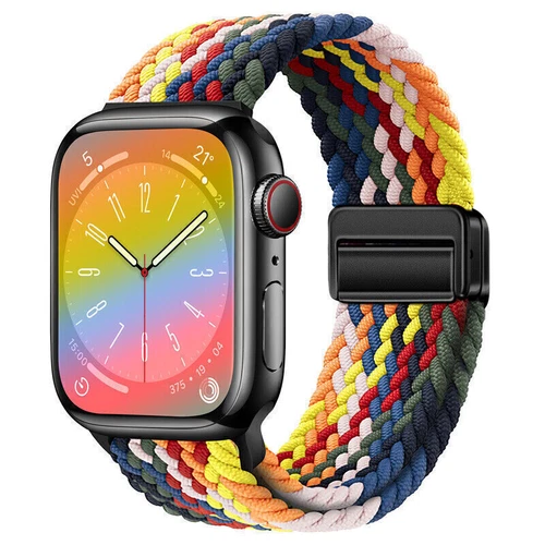Magnet Nylon Armband für Apple Watch Ultra 2 49mm & Serie 1-9,Ersatzband 38-45mm - Bild 29 von 101