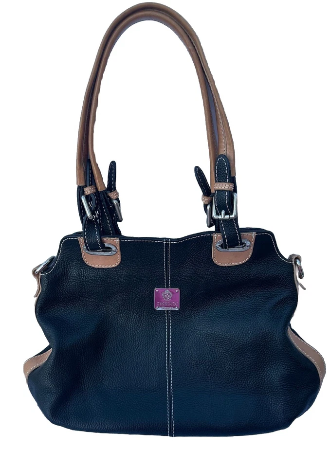 WOMEN'S BAG I MEDICI FIRENZE ITALY RICH PEBBLED LEATHER PURSE HANDBAG TOTE - Image 4 of 4