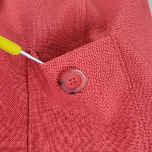 Alfred Dunner Jacket Womens 16 Elbow Length Sleeves Red Orange Career Dressy NWT - Picture 6 of 8