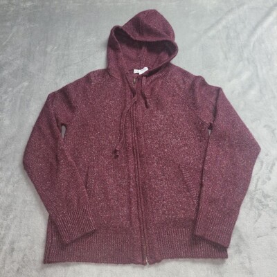 Gander Mountain Guide Series Hoodie Womens Small Burgundy Red Hooded Sweatshirt