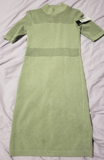 GUESS Olive Green Tunic Knit Short Sleeve Midi Dress Size S (4-6) NEW