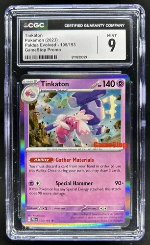 2023 Pokemon SV Paldea Evolved Tinkaton Promos #105/193 CGC 9