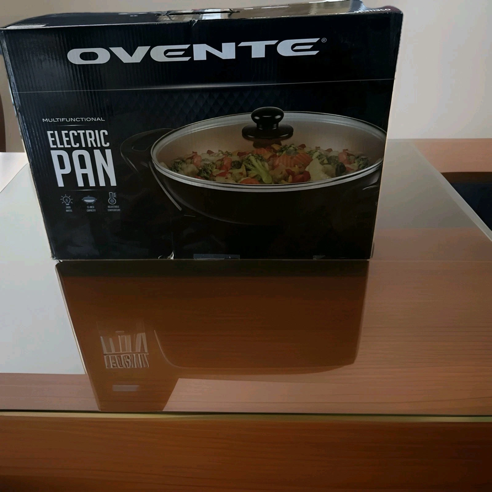 OVENTE 13" ELECTRIC PAN * 1400 watt * Adjustable Temp * Multifunctional * NEW