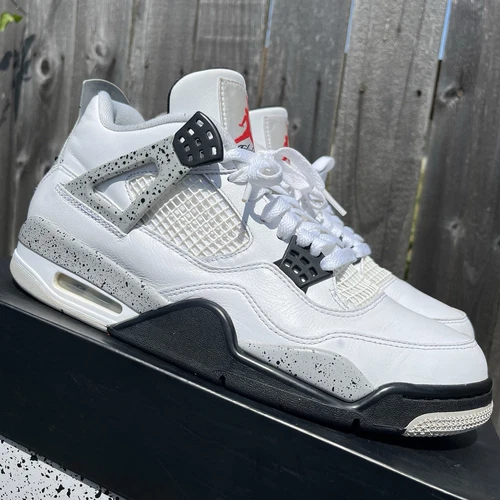 Size 10 Jordan 4 Retro OG Mid White Cement 2016 Great condition 840606-192 Nike