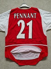 Original MATCH WORN PUBLISHED Nike Arsenal 2002/2004 Home Shirt Pennant 21 Medium