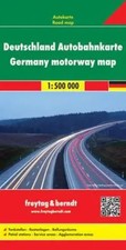 Deutschland Autobahnkarte 1 : 500 000 Tankstellen, Rastanlagen, Ballungsräume