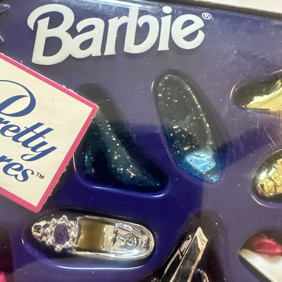 复古芭比娃娃 Pretty Treasures 鞋 批量 银色 粉色 蓝色 金色 花朵 闪耀 — 第 4/4 张图片