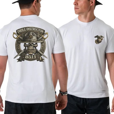 U.S. Marines Drill Instructor T-Shirt   USMC DI Badge Graphic Tee