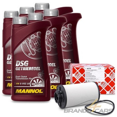 FEBI DCG- GETRIEBEÖLFILTER + GETRIEBEÖL ÖLWECHSEL SET 6 GANG FÜR VW